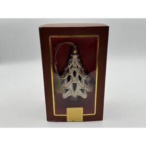 Lenox Christmas Tree Ornament Florentine & Pearl, Fillable with Aroma Scent, NIB